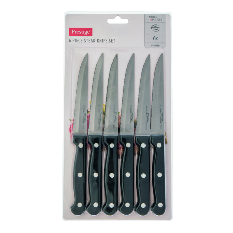 Prestige Wood Steak Knife Set Serrated Blade 2 Piece 09636